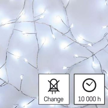 LED Weihnachtskette 100xLED/3xAA 2,7 m kaltweiß