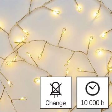 LED Weihnachtskette 100xLED/3xAA 2,7m warmweiß