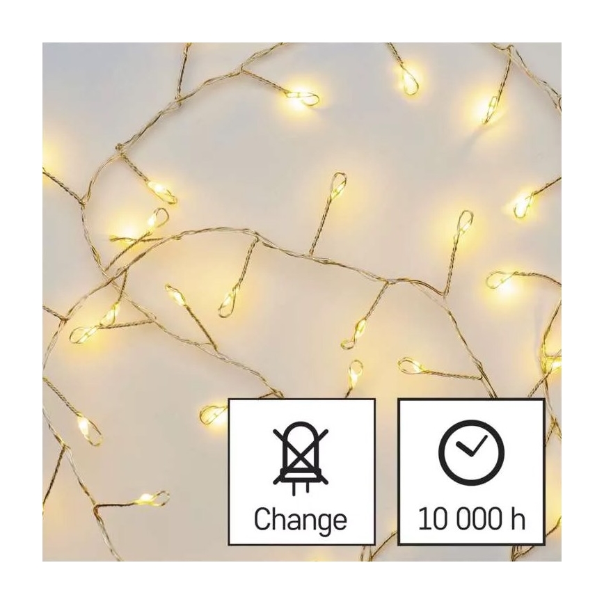 LED Weihnachtskette 100xLED/3xAA 2,7m warmweiß