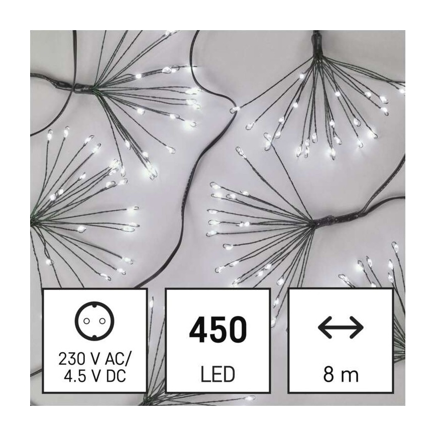 LED Weihnachtskette 450xLED/11m kaltweiß