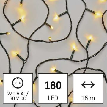 LED-Weihnachtskette für den Außenbereich 180xLED/8 Modi 23m IP44 warmweiß