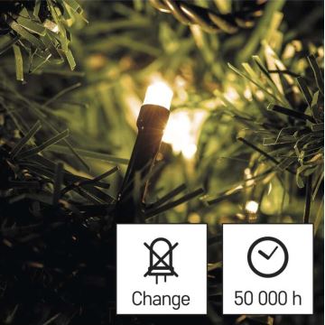 LED-Weihnachtskette für den Außenbereich 180xLED/8 Modi 23m IP44 warmweiß