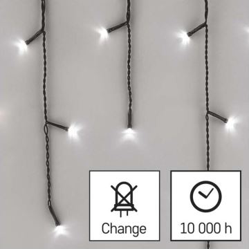 LED-Weihnachtskette für den Außenbereich 200xLED/8 Modi 8,6m IP44 kaltweiß