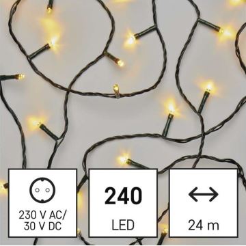 LED-Weihnachtskette für den Außenbereich 240xLED/29m IP44 warmweiß