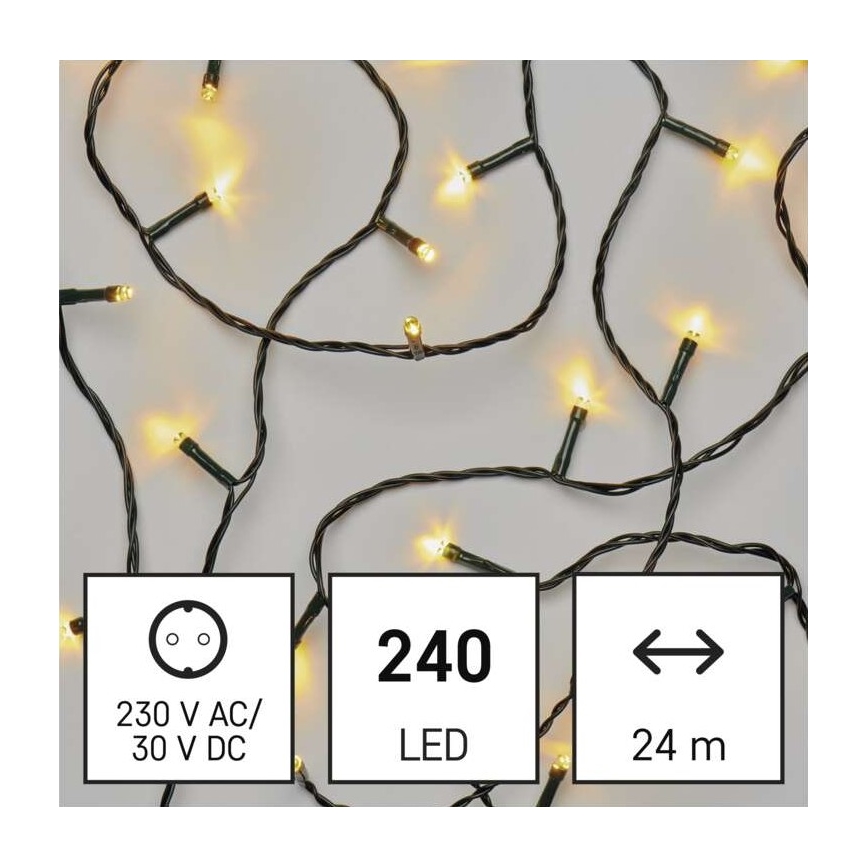 LED-Weihnachtskette für den Außenbereich 240xLED/29m IP44 warmweiß