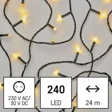 LED-Weihnachtskette für den Außenbereich 240xLED/8 Modi 29m IP44 warmweiß