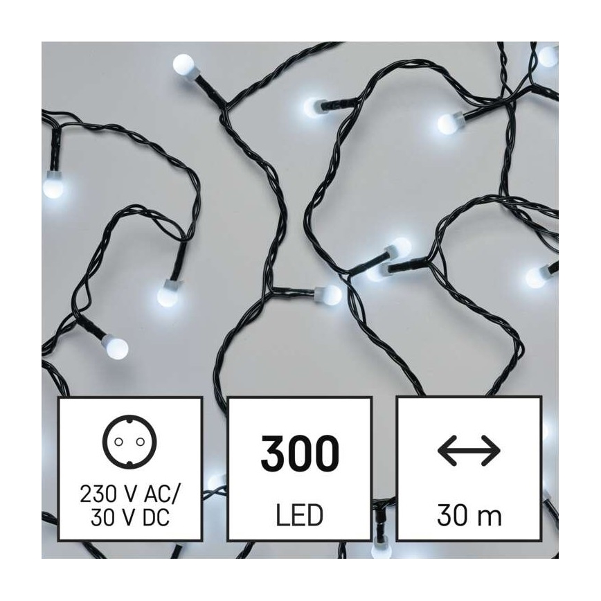 LED-Weihnachtskette für den Außenbereich 300xLED/35m IP44 kaltweiß