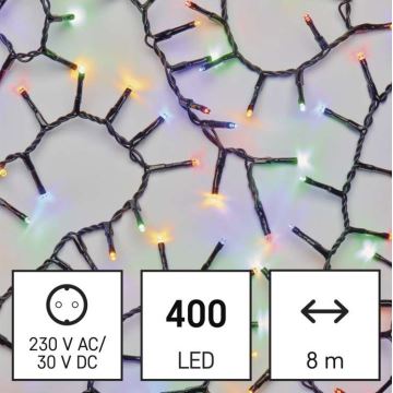 LED-Weihnachtskette für den Außenbereich 400xLED/13m IP44 multicolor