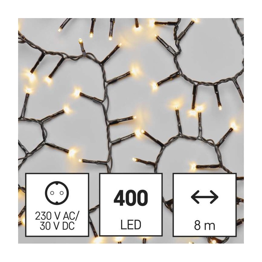 LED-Weihnachtskette für den Außenbereich 400xLED/13m IP44 warmweiß