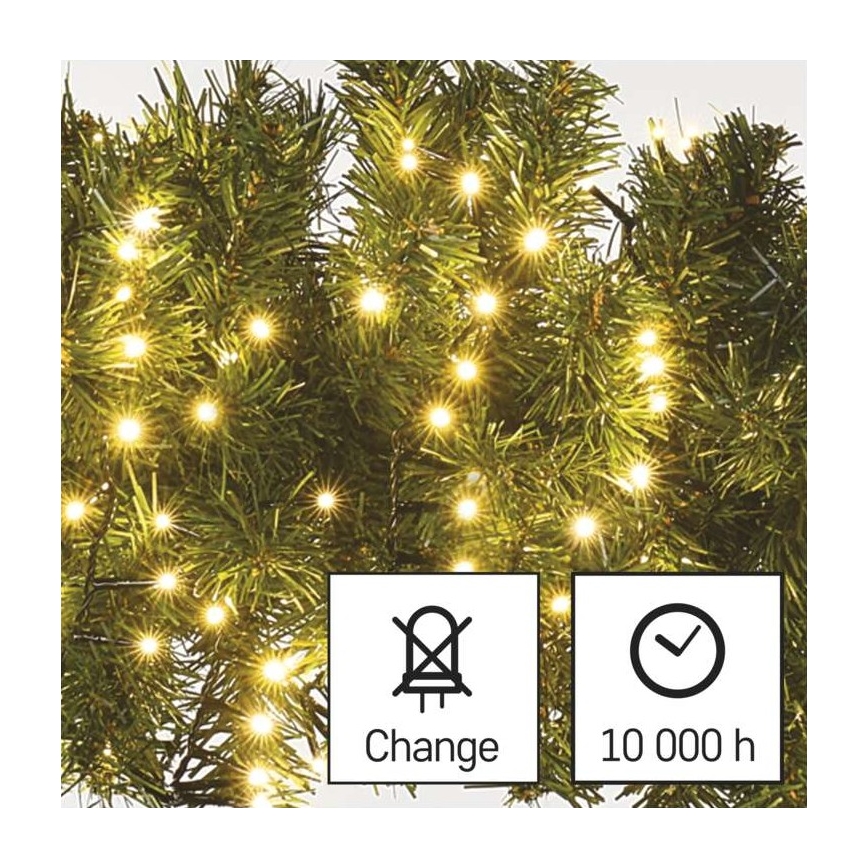 LED-Weihnachtskette für den Außenbereich 400xLED/13m IP44 warmweiß