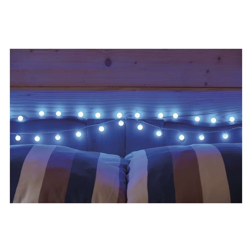 LED-Weihnachtskette für den Außenbereich 40xLED/9m IP44 blau