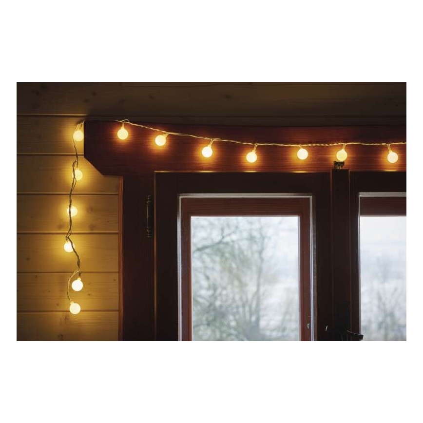 LED-Weihnachtskette für den Außenbereich 40xLED/9m IP44 warmweiß