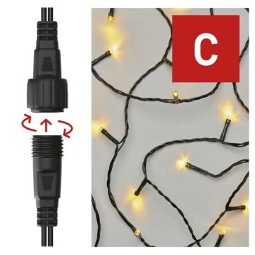 LED-Weihnachtskette für den Außenbereich 50xLED/5m IP44 warmweiβ