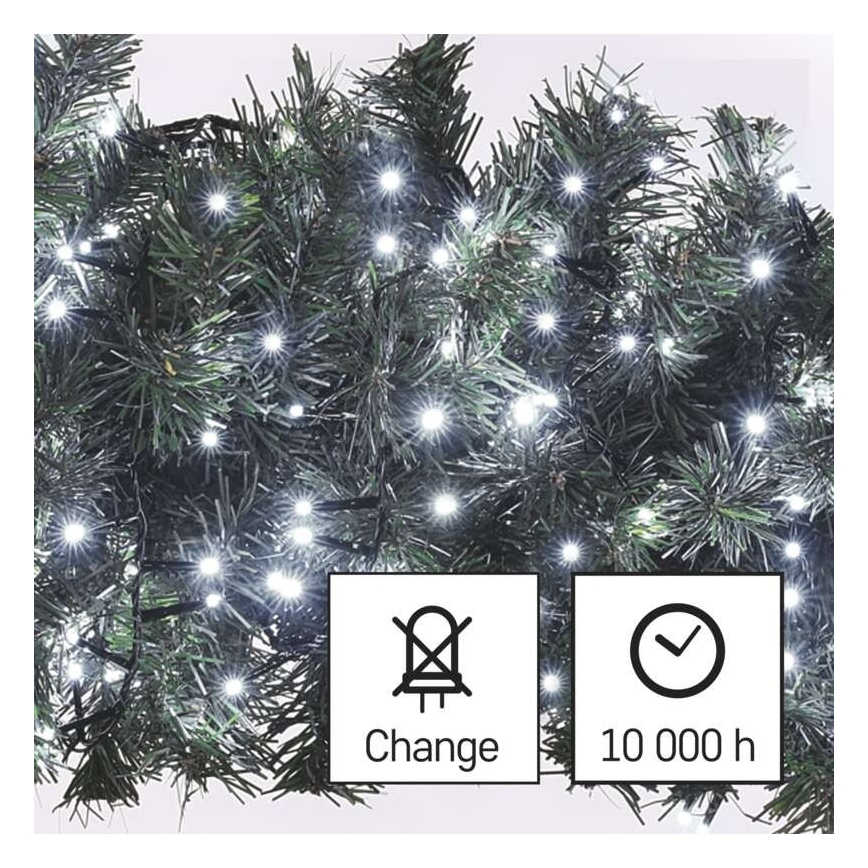 LED-Weihnachtskette für den Außenbereich 600xLED/17m IP44 kaltweiß