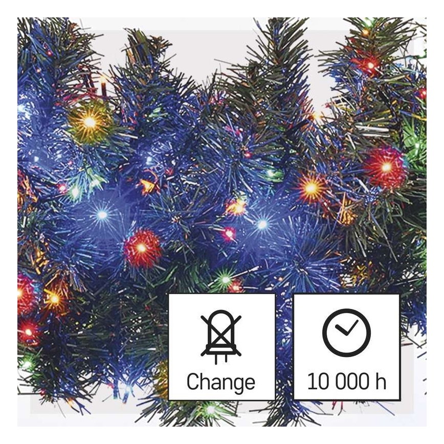 LED-Weihnachtskette für den Außenbereich 600xLED/17m IP44 multicolor