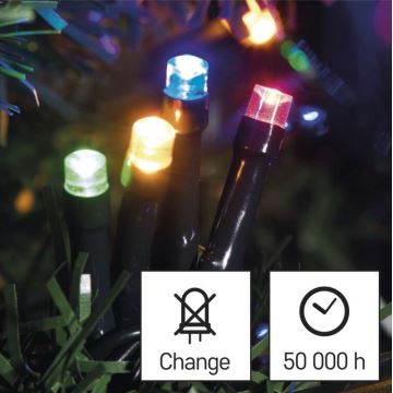 LED-Weihnachtskette für den Außenbereich 80xLED/13m IP44 multicolor