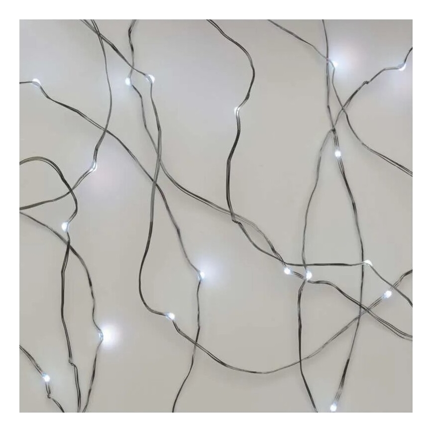 LED-Weihnachtslichterkette 20xLED/2xAA 2,4m kaltweiß