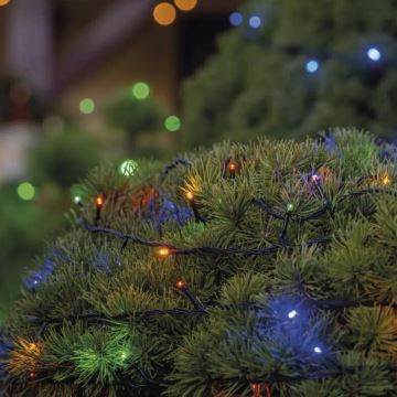 LED-Weihnachtslichterkette für den Außenbereich 100xLED/10m IP44 mehrfarbig