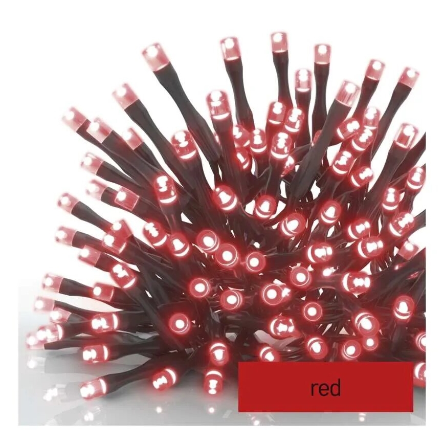 LED-Weihnachtslichterkette für den Außenbereich 100xLED/10m IP44 rot