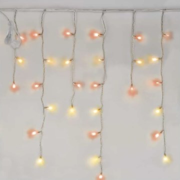 LED-Weihnachtslichterkette für den Außenbereich 100xLED/2,5x0,9m IP44 rot/vintage