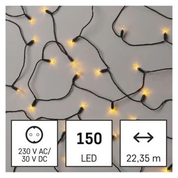 LED-Weihnachtslichterkette für den Außenbereich 150xLED/27,35m IP44 vintage