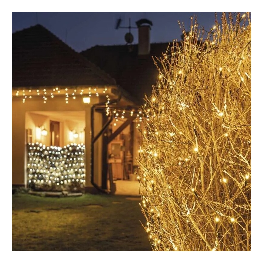 LED-Weihnachtslichterkette für den Außenbereich 160xLED/2x1,5m IP44 warmweiβ