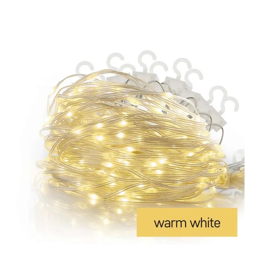 LED-Weihnachtslichterkette für den Außenbereich 54xLED/8 Funktionen 6,7x0,7m IP44 warmweiβ