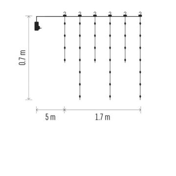 LED-Weihnachtslichterkette für den Außenbereich 54xLED/8 Funktionen 6,7x0,7m IP44 warmweiβ