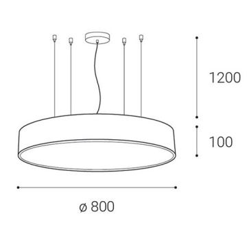 LED2 - Dimmbare LED-Hängeleuchte an einer Schnur MONO LED/100W/230V 3000K/4000K weiß