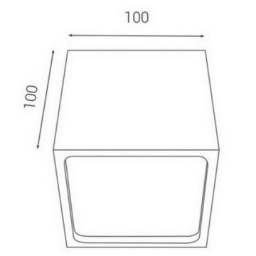 LED2 - LED-Außendeckenleuchte CUBE LED/12W/230V weiß