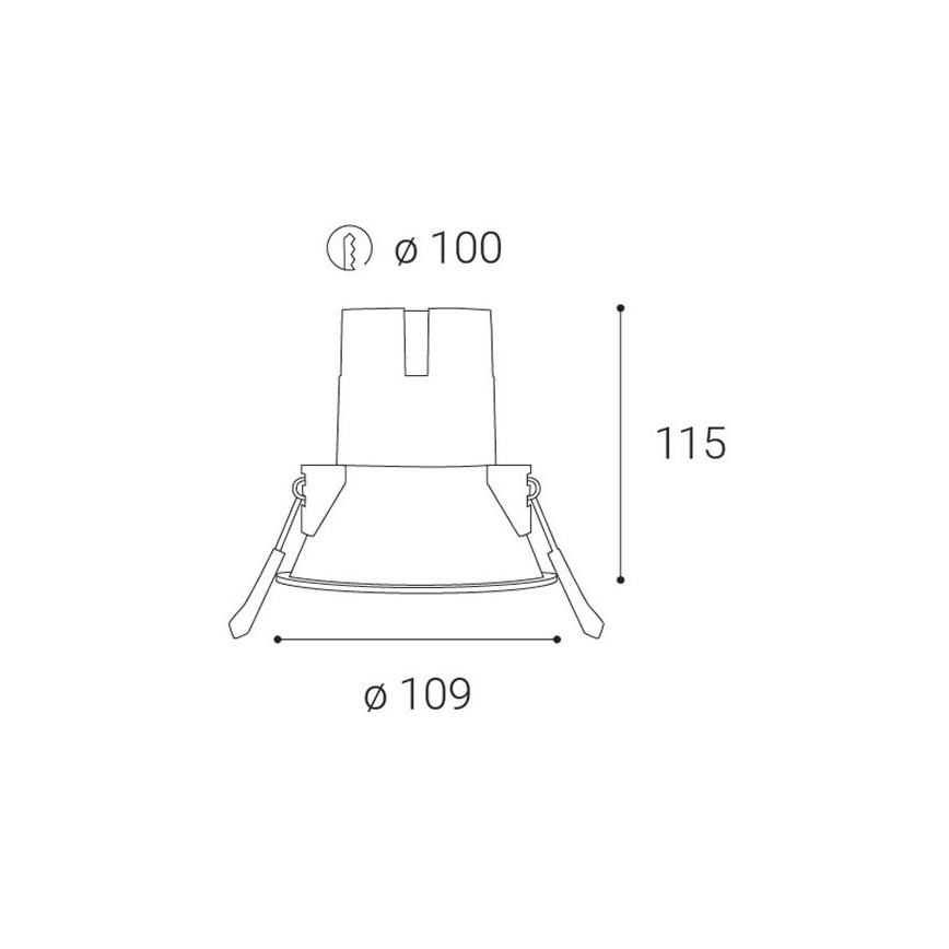 LED2 - LED-Einbauleuchte für Badezimmer ZERO LED/10W/230V 4000K CRI 95 IP43 schwarz d 10,9 cm