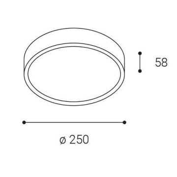 LED2 - LED-Deckenleuchte für den Außenbereich MIRA LED/18W/230V IP65 schwarz