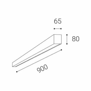 LED2 - LED-Deckenleuchte LINO LED/24W/230V 3000K/3500K/4000K schwarz 90 cm