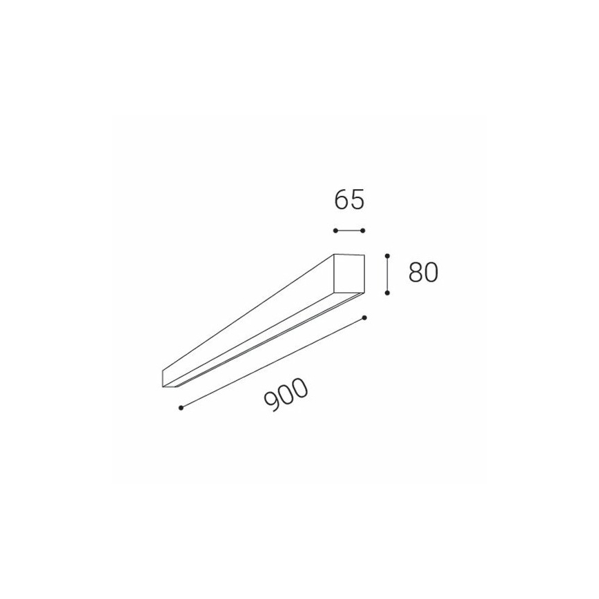 LED2 - LED-Deckenleuchte LINO LED/24W/230V 3000K/3500K/4000K schwarz 90 cm