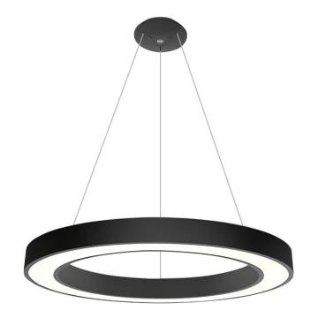 LED2 - LED-Hängeleuchte an Schnur SATURN LED/80W/230V 3000K d 80 cm schwarz