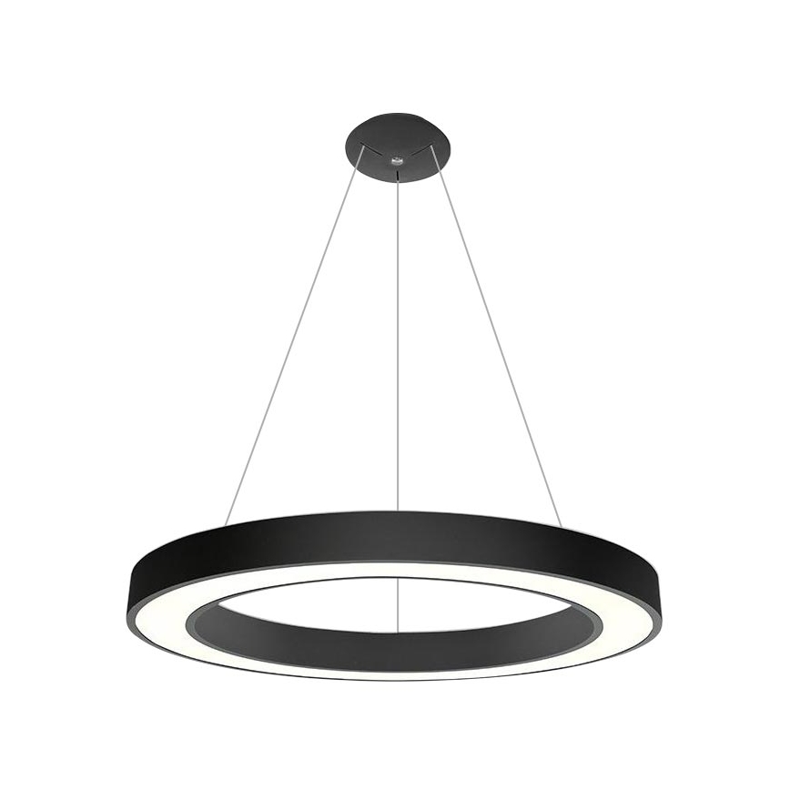 LED2 - LED-Hängeleuchte an Schnur SATURN LED/80W/230V 3000K d 80 cm schwarz