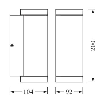 Ledvance - Außenwandbeleuchtung BEAM 2xGU10/35W/230V IP44