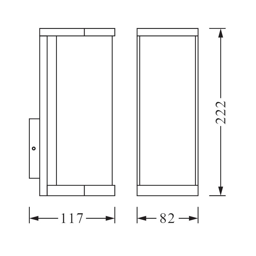 Ledvance - Außenwandbeleuchtung TUBULAR 1xE27/60W/230V IP44