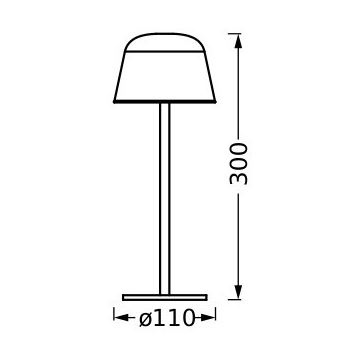 Ledvance - Dimmbare aufladbare LED-Leuchte für Außenbereiche TABLE LED/2,5W/5V IP54 beige