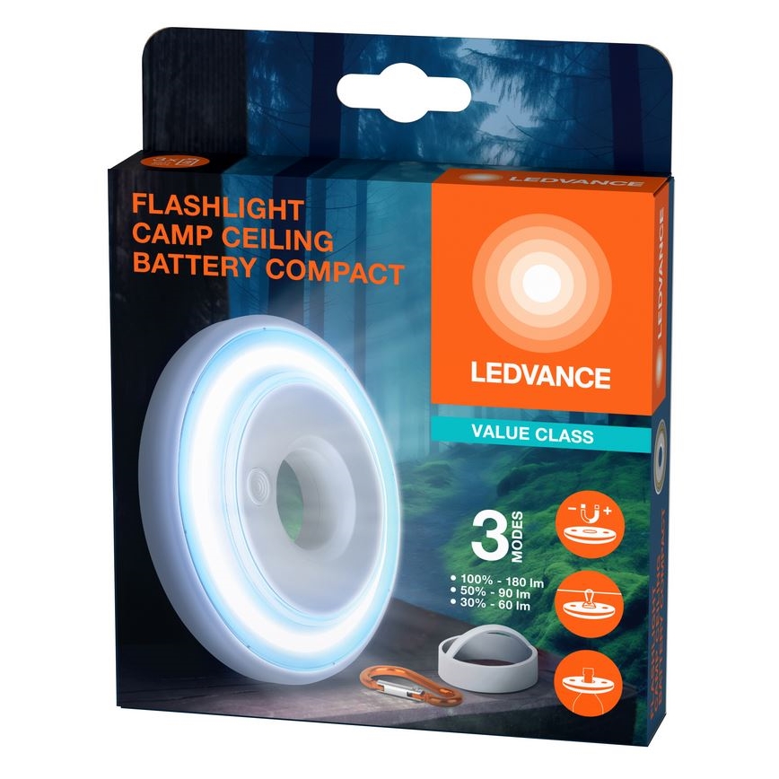Ledvance - Dimmbare LED-Leuchte FLASHLIGHT CAMP LED/2,2W/3xAAA
