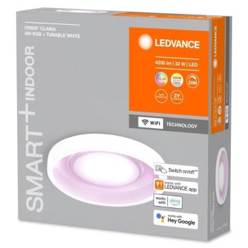 Ledvance – Dimmbare LED-RGBW-Deckenleuchte SMART+ CLARIA LED/32W/230V 2700-6500K Wi-Fi