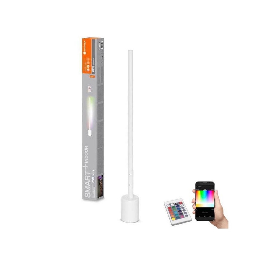 Ledvance – Dimmbare LED-RGBW-Stehleuchte SMART+ FLOOR LED/8W/230V 2700-6500 Wi-Fi weiß + Fernbedienung