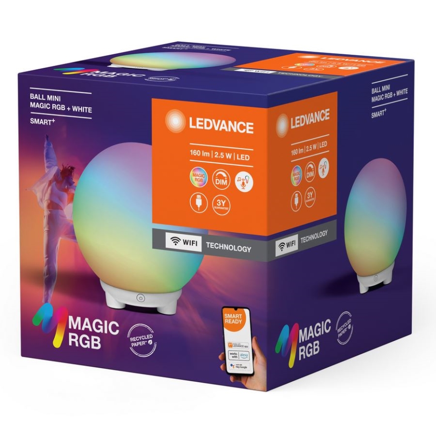 Ledvance - Dimm- und aufladbare LED-RGBW-Tischleuchte SMART+ MAGIC LED/2,5W/5V 2200-6500K Wi-Fi