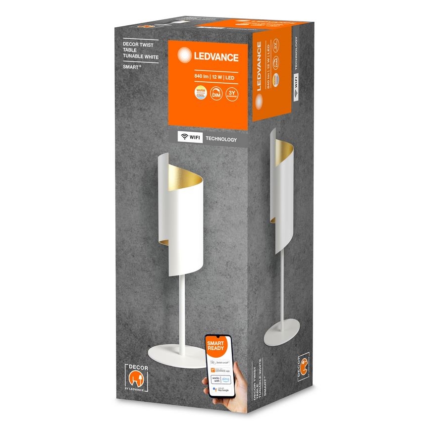 Ledvance - Dimmbare LED-Tischleuchte SMART+ DECOR TWIST LED/12W/230V 3000-6500K Wi-Fi weiß