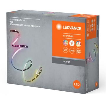 Ledvance - Dimmbarer LED-RGB-Streifen für TV mit Sensor FLEX AUDIO 2m LED/1,8W/5V