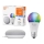 Ledvance - Intelligenter Lautsprecher Google Nest Mini + LED RGBW Dimmbare Glühbirne SMART+ A60 E27/60W/230V