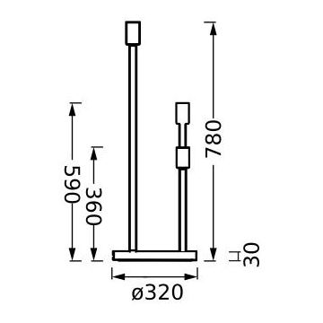 Ledvance - Lampenfuß DECOR STICK 3xE27/40W/230V anthrazit
