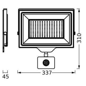 Ledvance - LED-Wandstrahler für den Außenbereich mit Sensor FLOODLIGHT ESSENTIAL LED/150W/230V IP65
