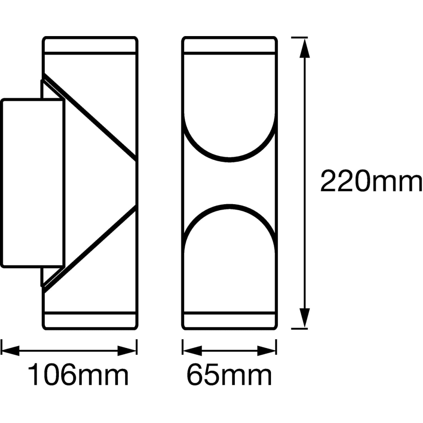 Ledvance - LED Auβen-Wandbeleuchtung ENDURA 2xLED/13W/230V IP44