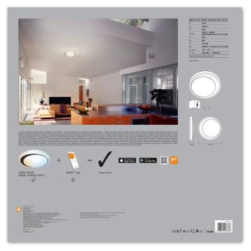 Ledvance - LED-Dimmer-Deckenleuchte SMART+ MOON LED/32W/230V 3,000K-6,500K Wi-Fi